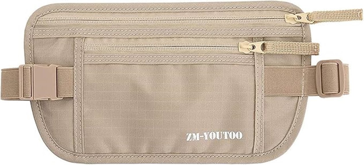 khaki rfid blocking belt