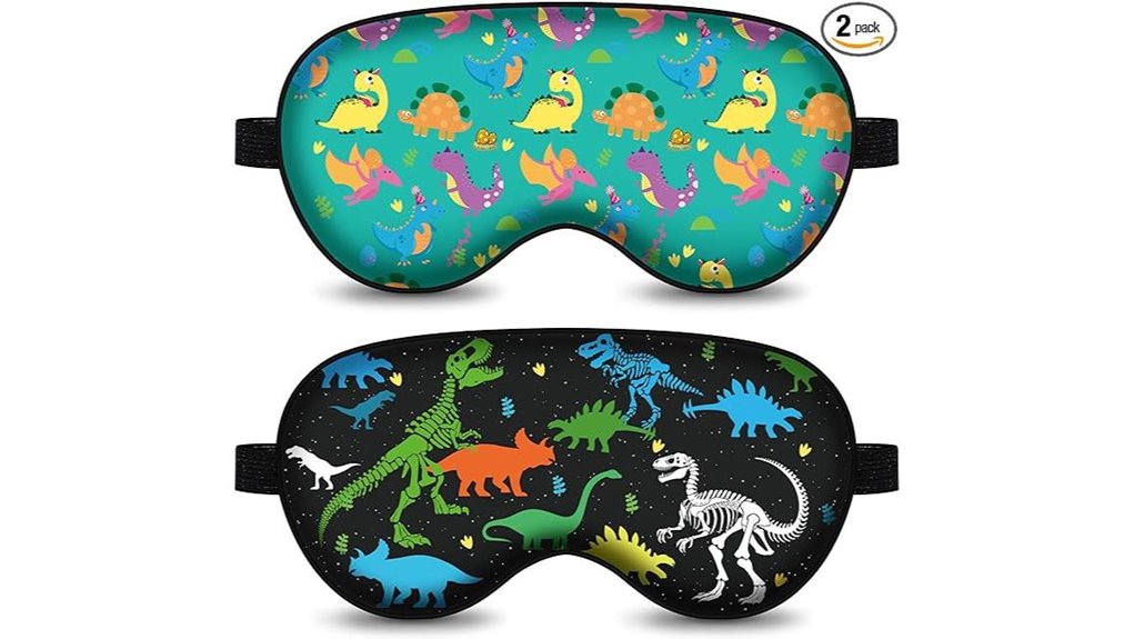 Soft, Adjustable Kids Sleep Masks for Flights Parents Need 13 kids dinosaur blackout masks