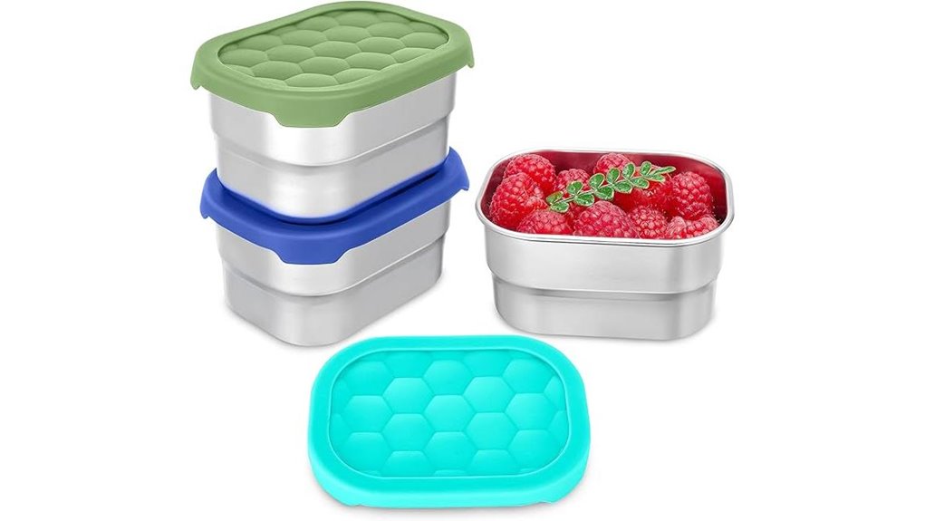 kids stainlesssteel snack containers