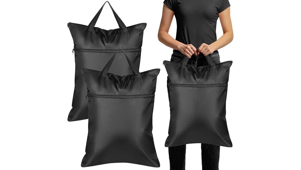 Wet Bags That Keep Swimwear and Gym Clothes Dry 11 kingdder black dual laundry