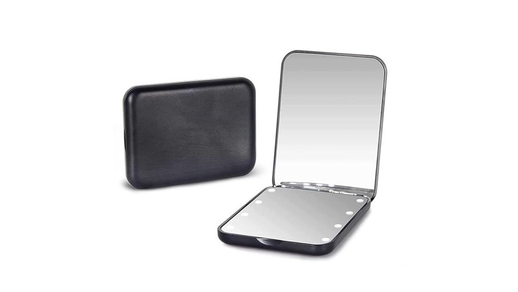 Compact Mirror with LED Ring (Pocket) for On-the-Go Glow 7 kintion led pocket mirror