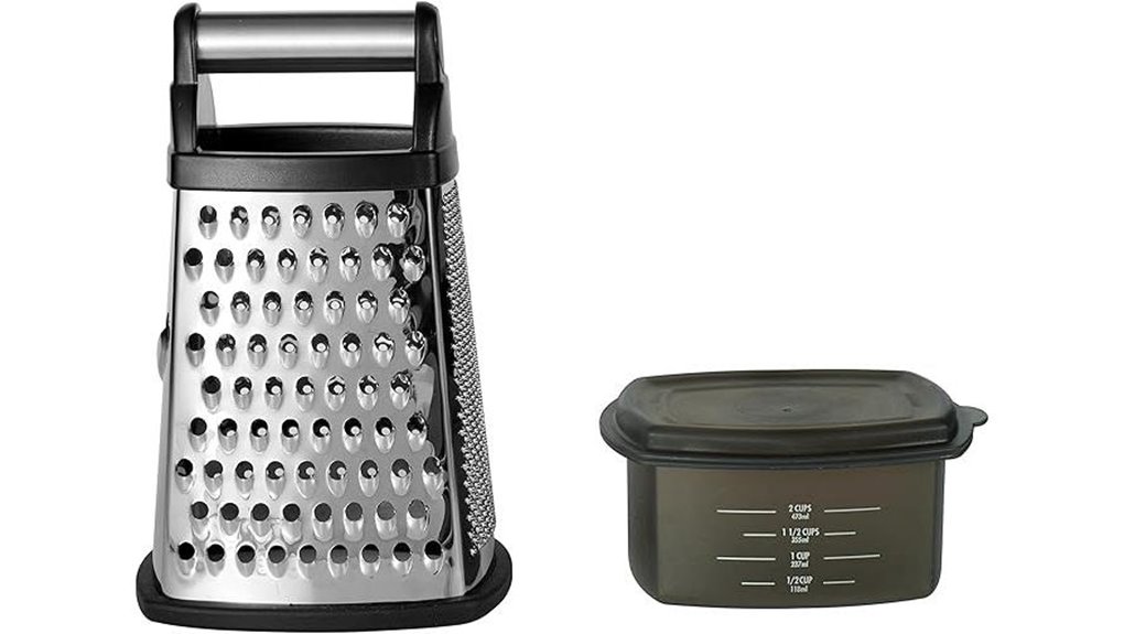 Box Grater With Container: Must-Have Tools for Every Kitchen 2 kitchenaid 4 sided stainless grater
