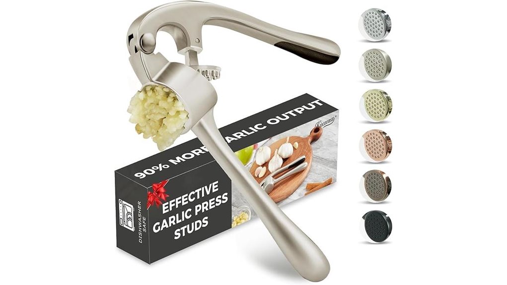 Best Garlic Presses for Effortless Kitchen Prep 2 kitessensu heavy duty garlic press