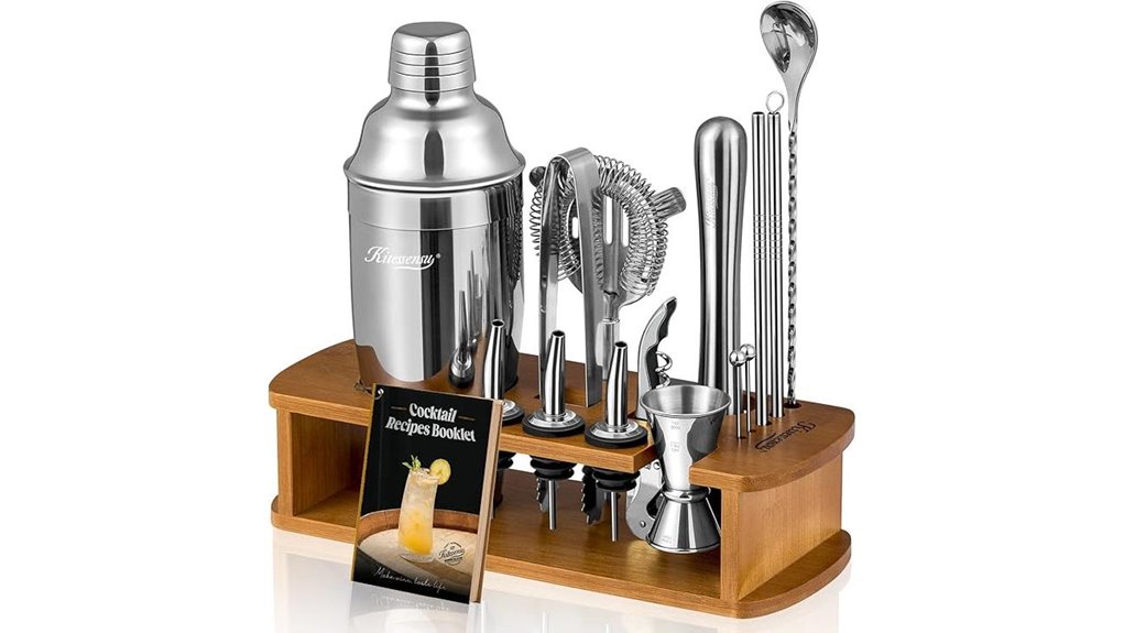 Must-Have Cocktail shaker set for Home Mixologists 1 kitessensu shaker set stand