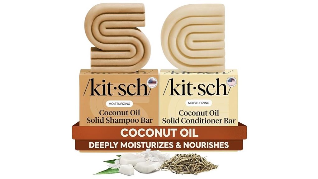 Solid Conditioner Bars Curly Hair Picks Perfect For Travel 7 kitsch coconut solid pack