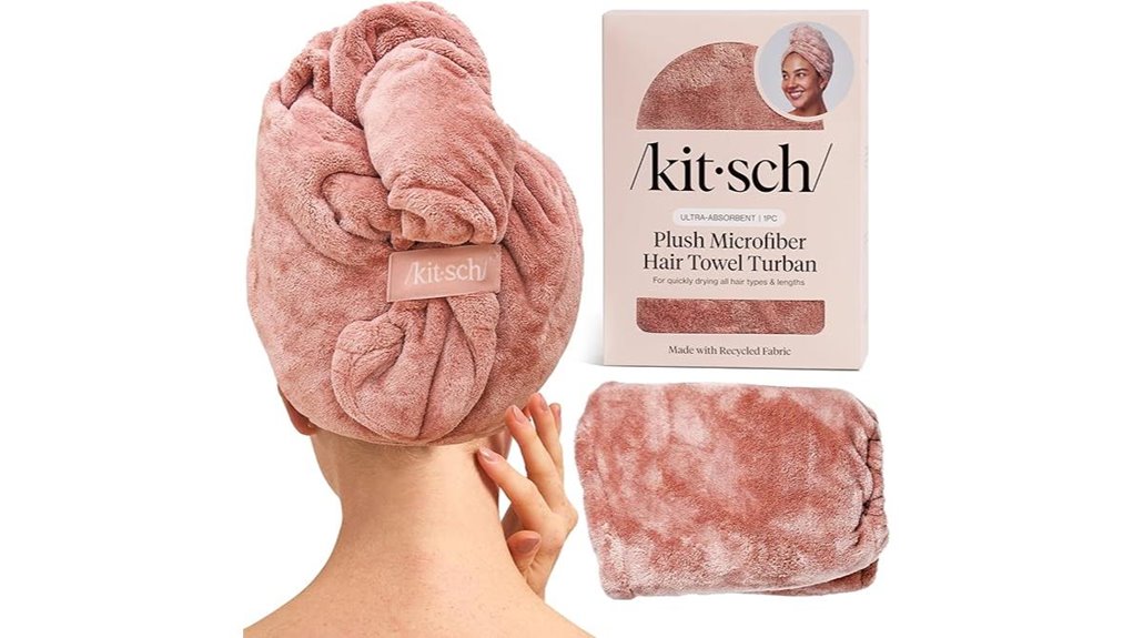 Microfiber Hair Towels (Quick Dry Turbans) That Save Hours 6 kitsch xl microfiber quick dry