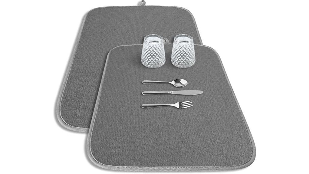 Dish Drying Mats That Keep Your Kitchen Spotless 4 kitsure 2 pack dish mats