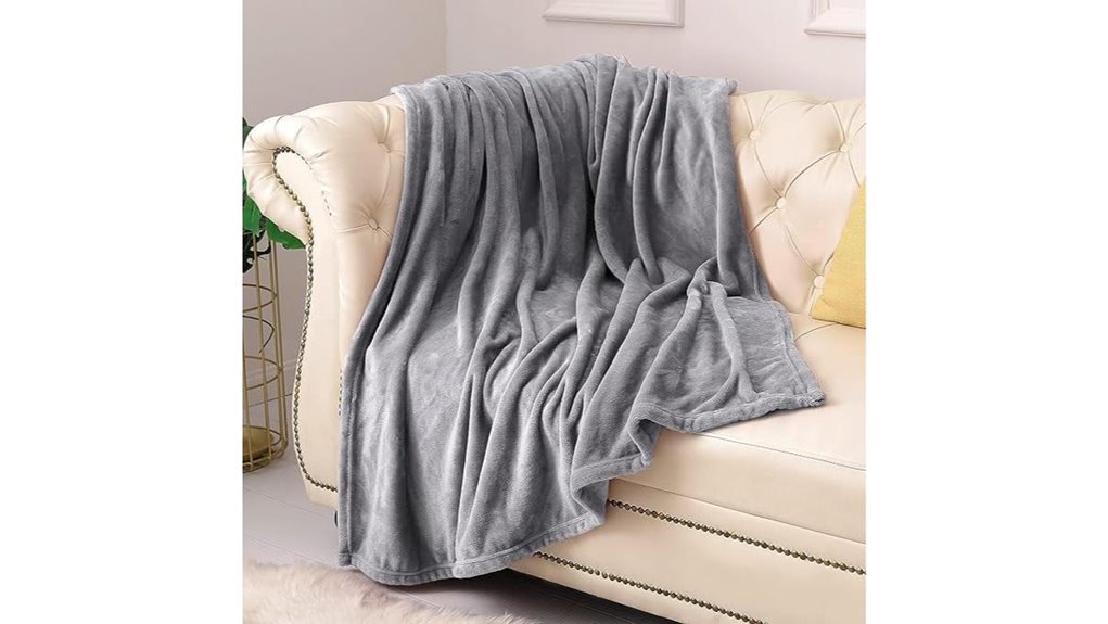kmuset grey fleece blanket