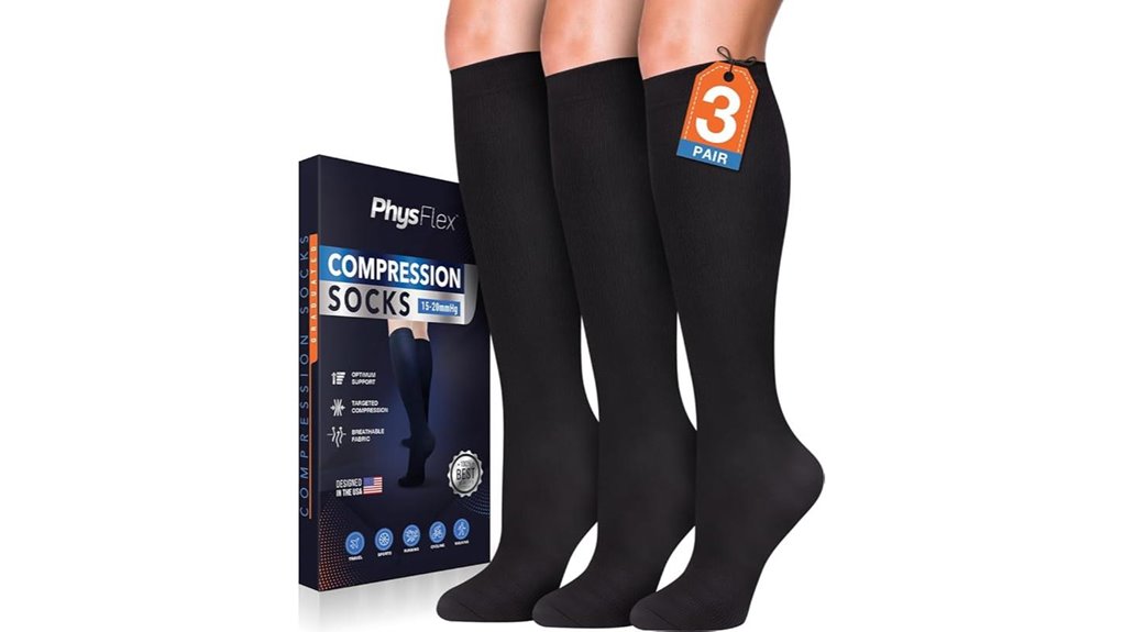 knee high compression socks pack