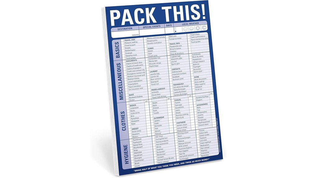 knock pack notepad 6x9
