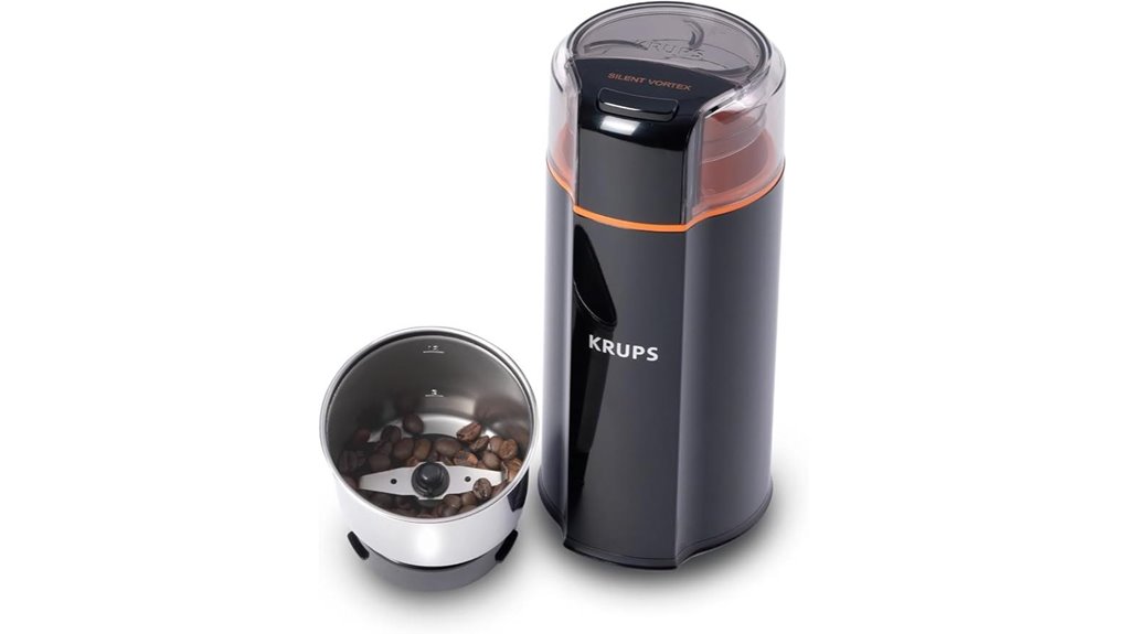 Coffee Grinder (Compact) That Delivers Fresh Espresso 10 krups silent vortex grinder