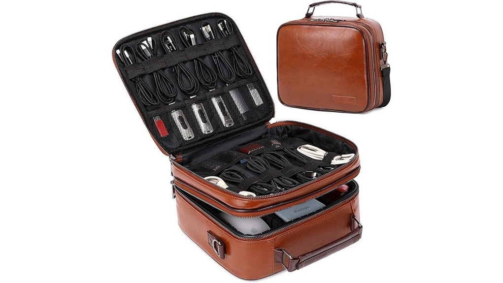 Travel Tech Organizers for Chargers: Structured Layouts 15 kyalou waterproof electronics organizer