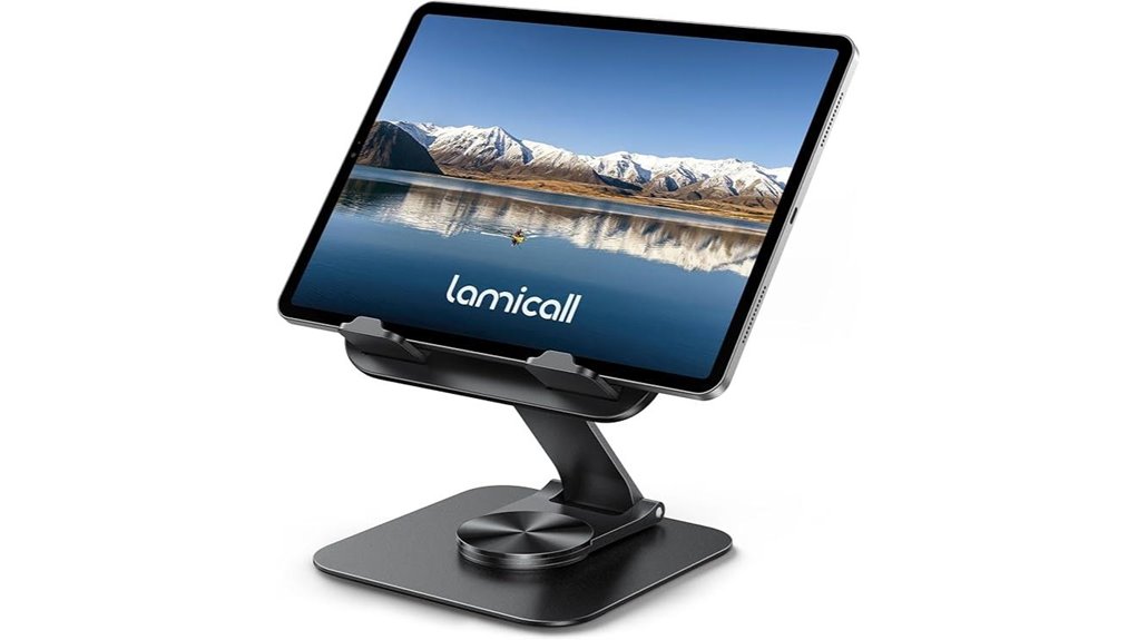 Foldable Tablet Stand (Tray-Table Friendly) for Work & Travel 4 lamicall adjustable ipad stand
