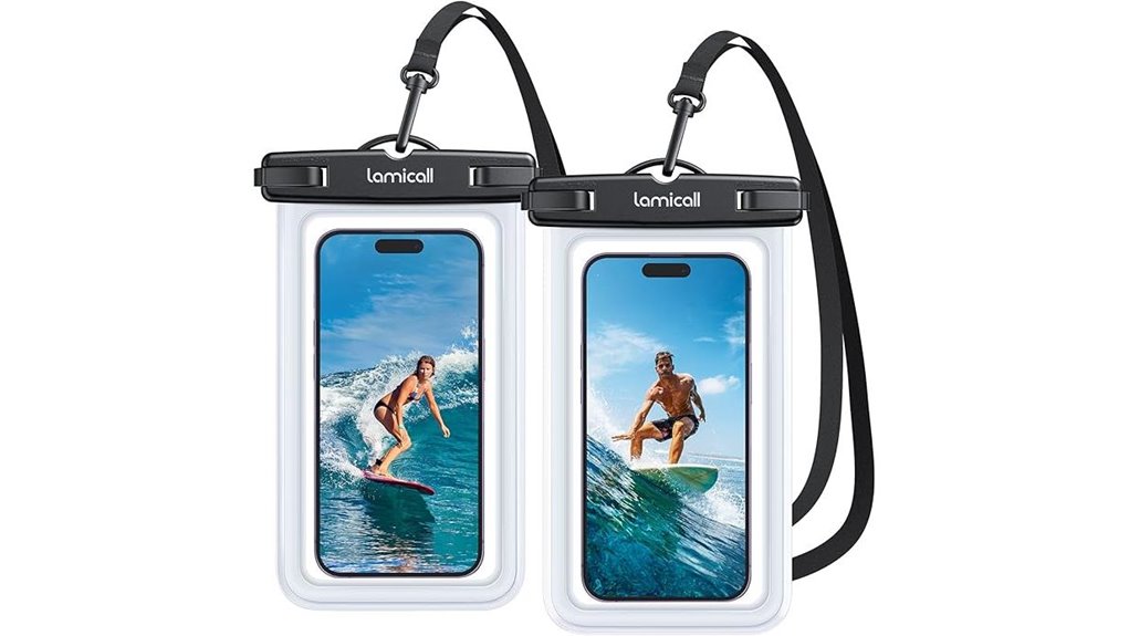 Waterproof Phone Pouches That Work on Touchscreens 3 lamicall ipx8 phone pack