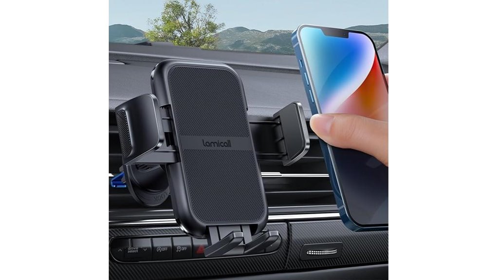 Top Phone Mounts for Rental Cars (Vent Clip) Drivers Need 7 lamicall wide clamp holder
