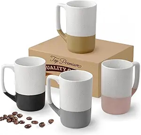 large 16oz porcelain mugs
