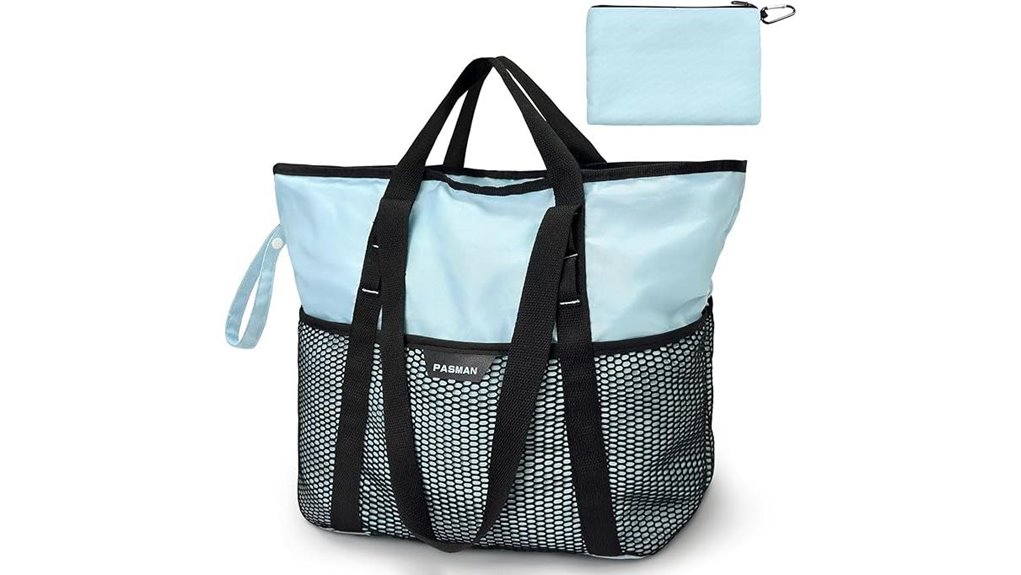 large 8 pocket sandproof tote