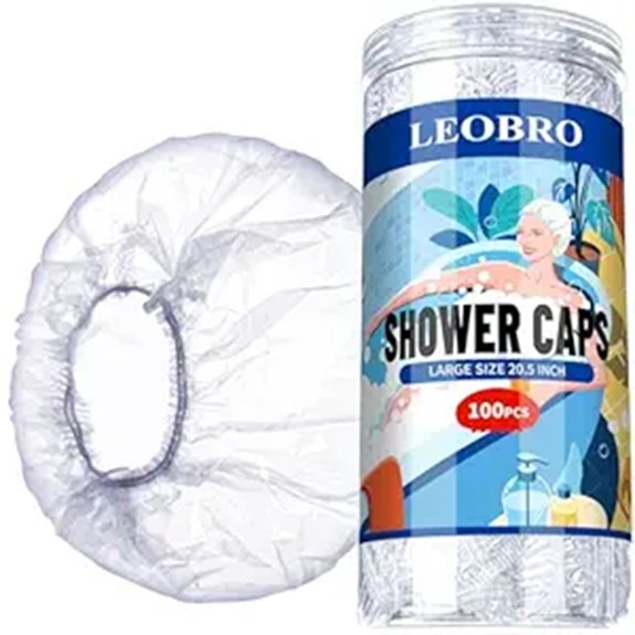 Disposable Toiletry Caps and Covers for Extra Leak Prevention 11 large disposable shower caps