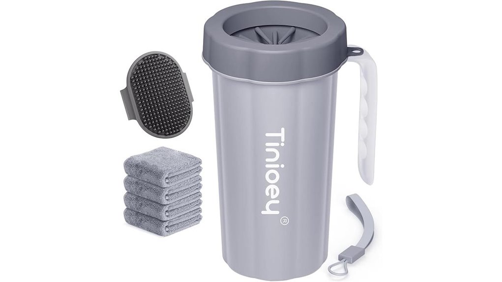 Portable Paw Cleaners Quick Rinse Cups for Muddy Travel Days 6 large dog paw handle