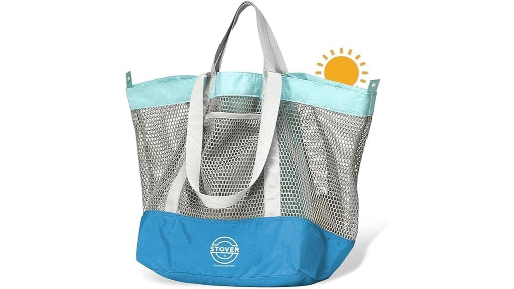 large mesh beach tote