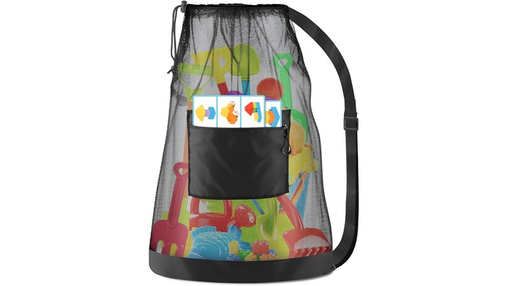 Top Mesh Bags to Organize Your Beach Toy Collection 3 large mesh drawstring toybag