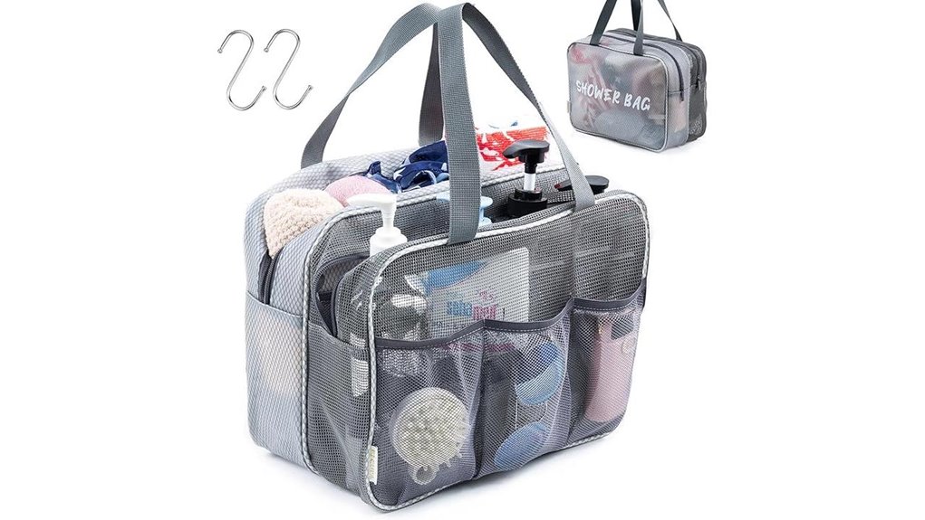 Top Toiletry Bags with Removable Sink Caddies Shared Bathrooms 2 large wet dry mesh caddy