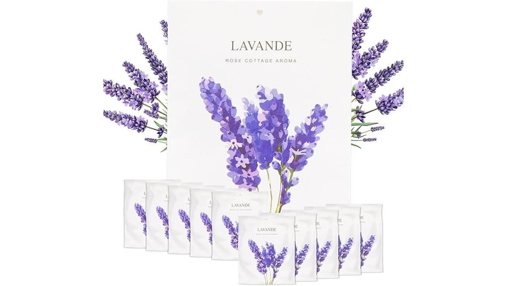 Odor-eliminating laundry sachets for suitcases Keep Bags Fresh 6 lavender sachets drawer freshener