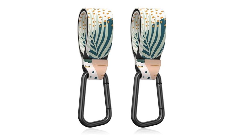Stroller Travel Hooks (Strong, Non‑Slip) Keep Baby Secure 12 leaf shaped stroller hook set