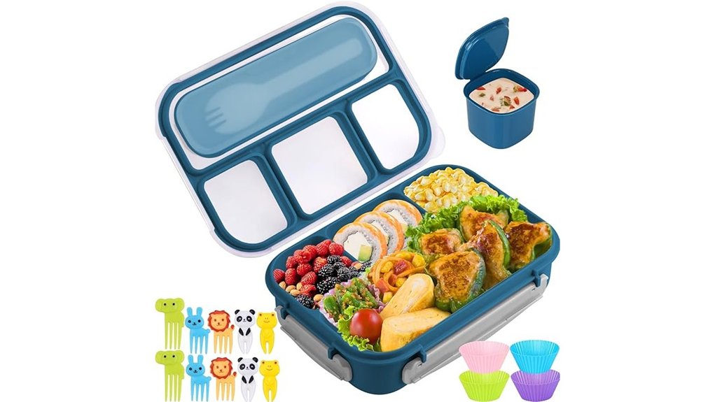 Bento Boxes with Tight Seals That Keep Food Fresh on Trains 5 leak proof 1300ml bento box
