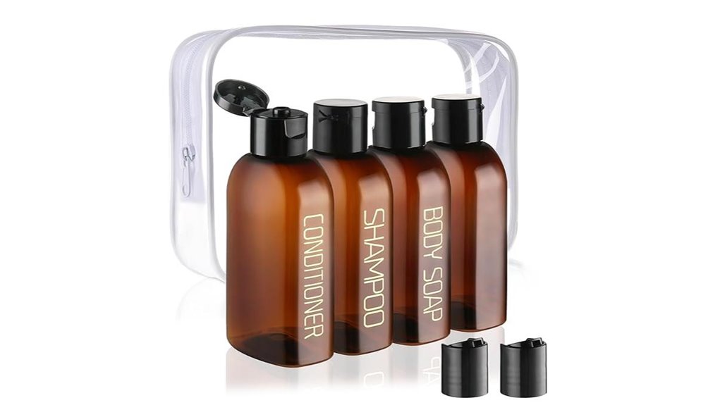 Leakproof Travel Bottles for Thick Liquids (Conditioner-proof) 8 leak proof 3 4oz travel bottles