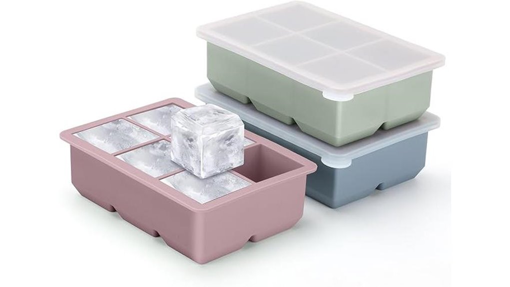 leak proof 3 pack silicone square