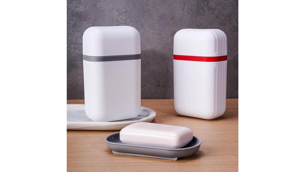 Travel Soap Containers With Removable Drip Trays Keep Clean 13 leak proof drainable soap kits