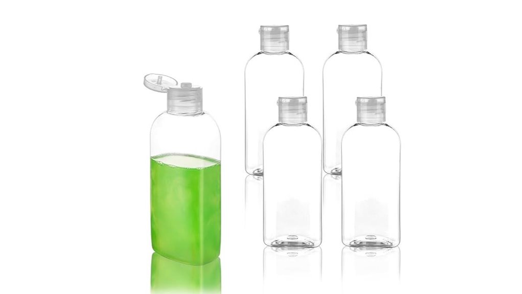 Leakproof Travel Bottles for Shampoo: Flip or Screw Cap 3 leak proof portable travel bottles