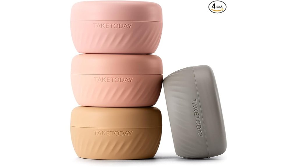 leak proof silicone 2oz apricot