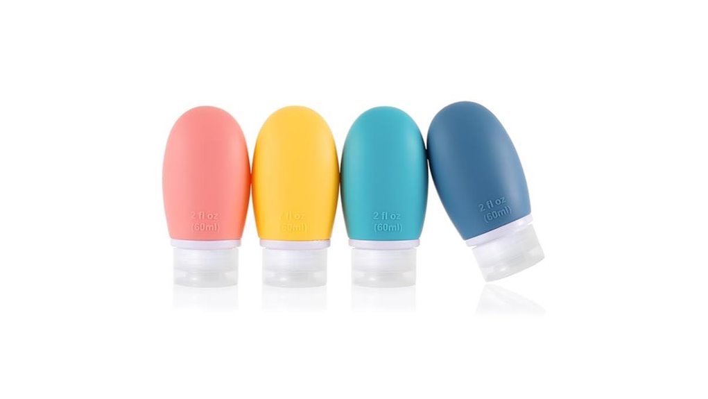 leak proof silicone travel bottles