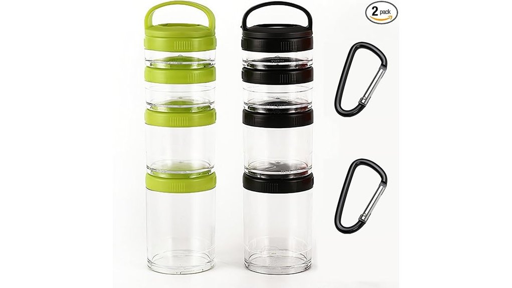 leak proof stackable snack keychain