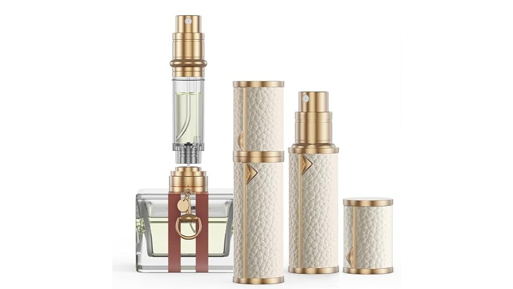 Top Refillable Perfume Atomizers With Valve Fill – No Funnel Needed 3 leak proof travel perfume bottle