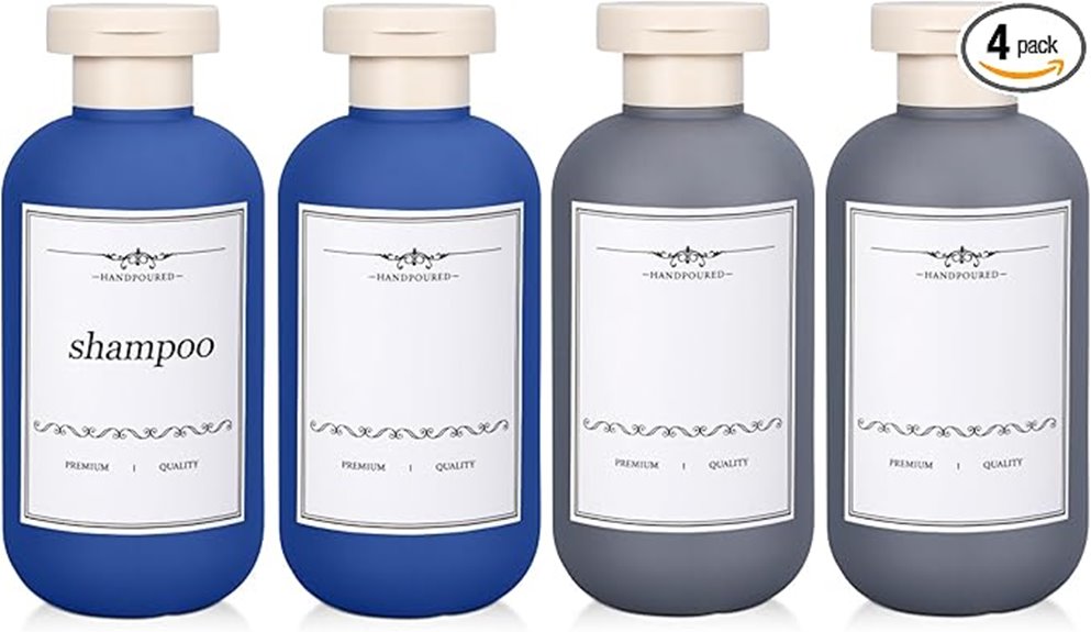 Leakproof Travel Bottles for Thick Liquids (Conditioner-proof) 5 leak proof travel shampoo bottles