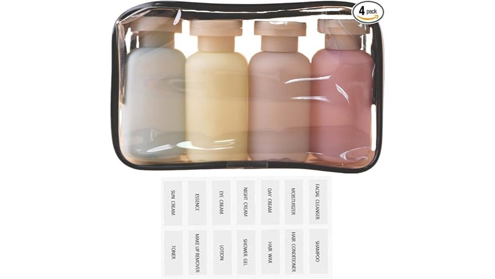 Leakproof Travel Bottles (Squeeze-Proof Caps) That Won’t Leak 8 leakproof 3 4oz travel bottles