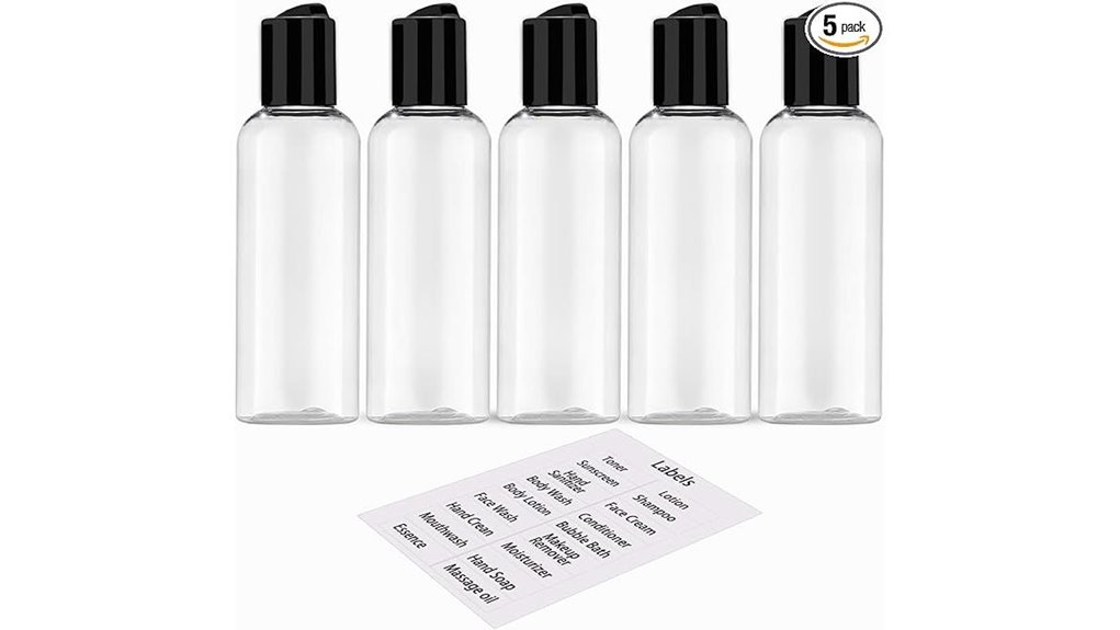 Leakproof Travel Bottles (Squeeze-Proof Caps) That Won’t Leak 6 leakproof 5 pack travel bottles