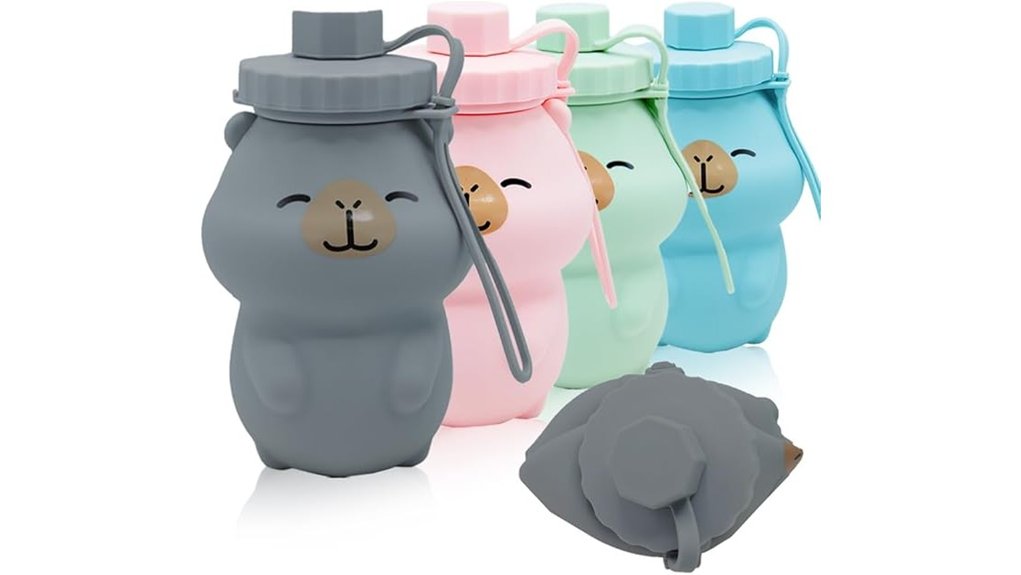 leakproof bpa free collapsible silicone