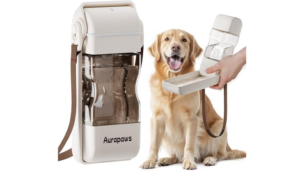 Collapsible Pet Water Bottles for Travel (One-Hand Squeeze) 12 leakproof dog bottle bag