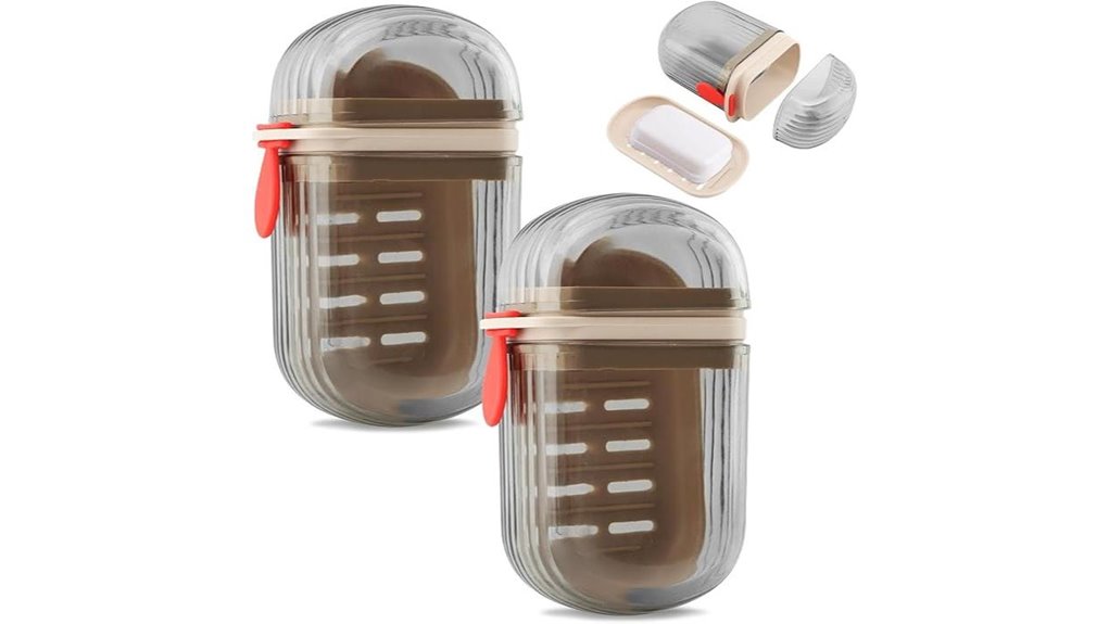 Travel Soap Containers With Removable Drip Trays Keep Clean 7 leakproof travel drainage dish