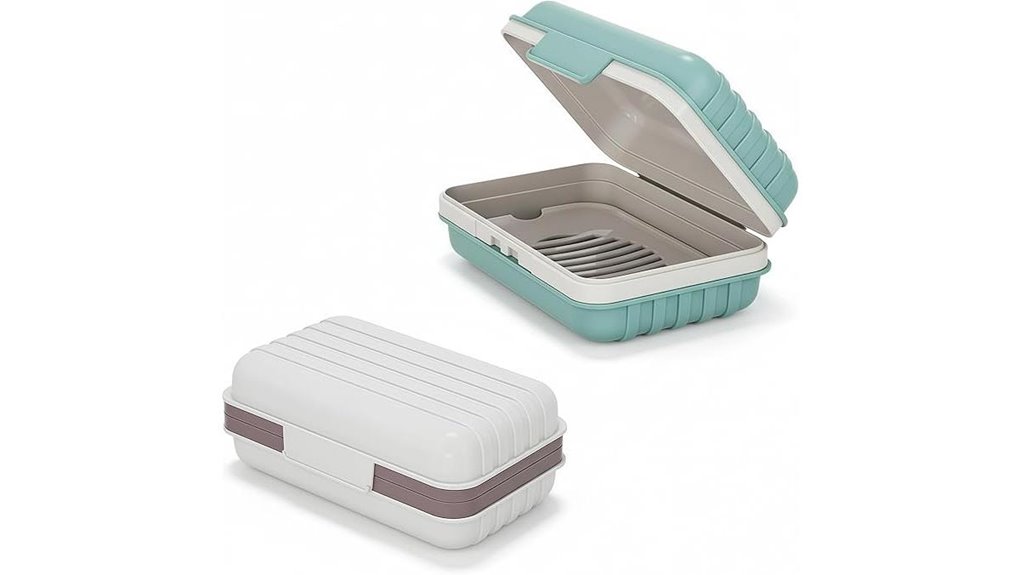 Travel Soap Containers With Removable Drip Trays Keep Clean 5 leakproof travel soap holders