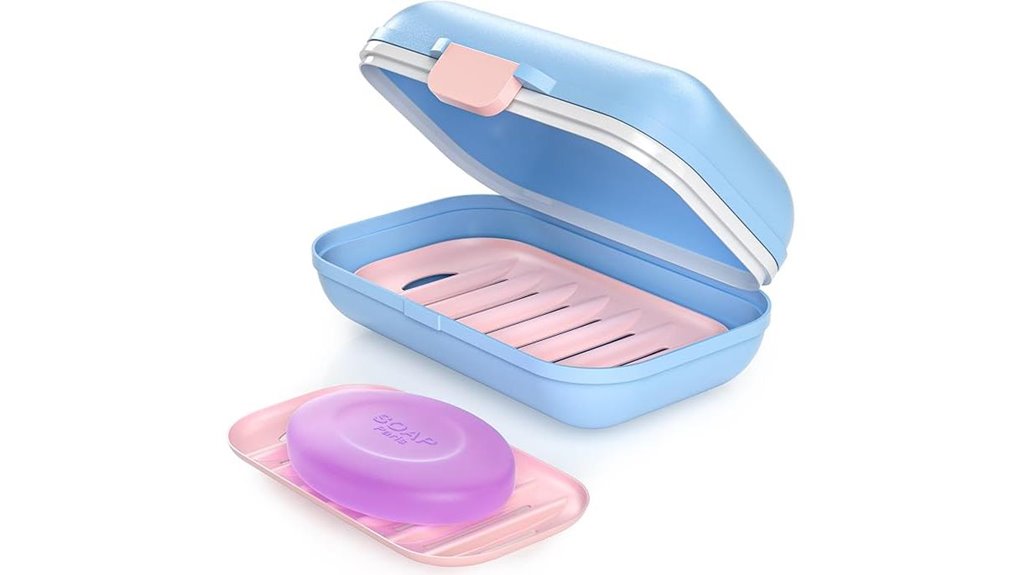 Travel Soap Containers With Removable Drip Trays Keep Clean 12 leakproof travel soap tray