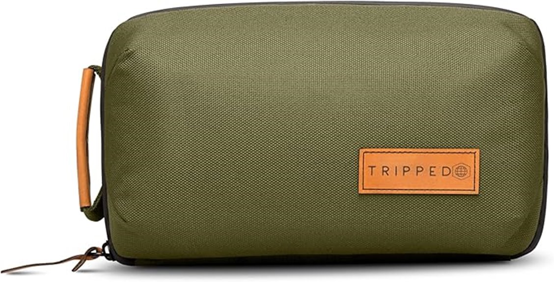 leather accented tech organizer