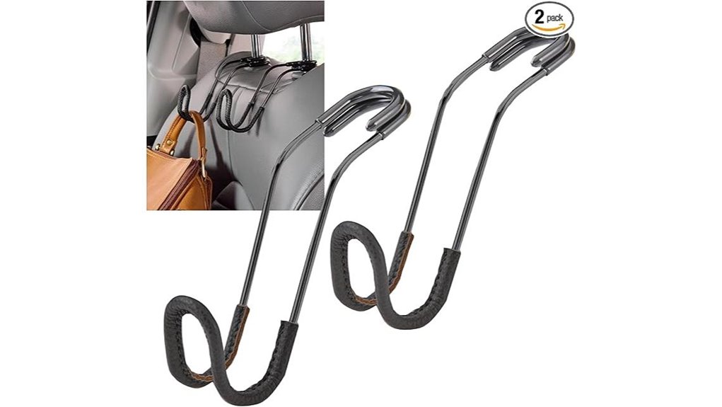 Top Travel Seatback Hooks to Keep Headphones and Bags Secure 5 leather car seat hooks