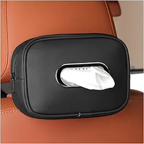 leather car tissue holder
