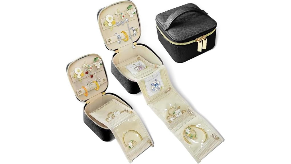 leather travel jewelry organizer