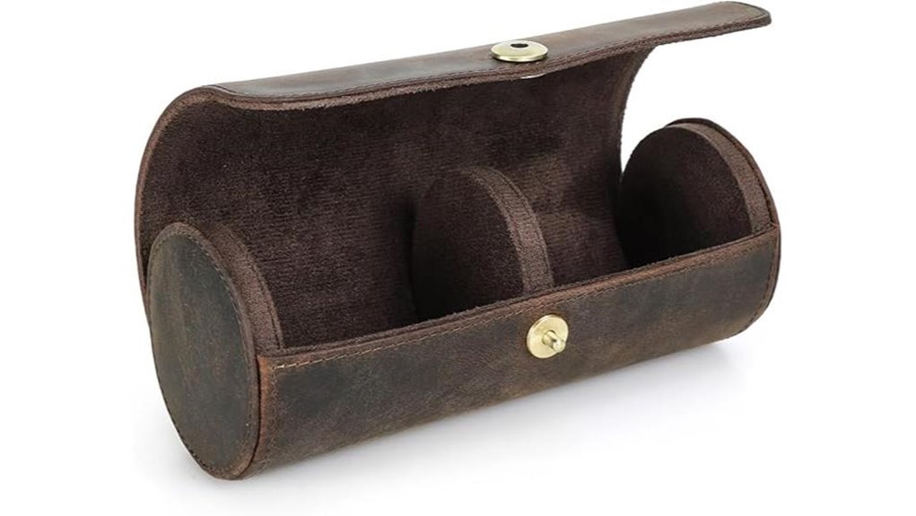 leather travel tie organizer